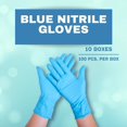 thumbnail image 2 of [1000 Pack] Blue Nitrile Gloves, Powder-Free, 4 Mil, Non-Vinyl Size - Medium, 2 of 6