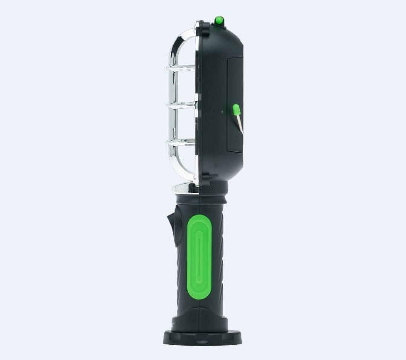 (2 pack) LitezAll 500-Lumen Classic Style LED Work Light with Hook and Magnet, Black/Green
