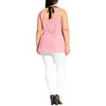 thumbnail image 2 of CITY CHIC $75 Womens New 0606 Pink Illusion Neckline Casual Top XXL/24 Plus B+B, 2 of 2