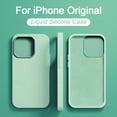 thumbnail image 2 of Original For iPhone 13 11 12 14 Pro Max Mini Case Liquid Silicone Soft Cover For iPhone 14 7 8 Plus XS XR X SE Shockproof Cases, 2 of 5