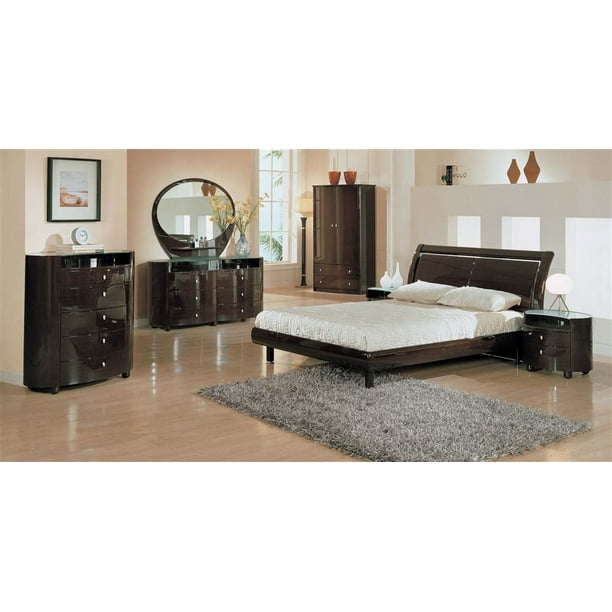 High Gloss 3 Pc Emily Bedroom Set In Wenge King Com High Gloss 3 Pc Emily Bedroom Set In, Sears King Size Bedroom Sets