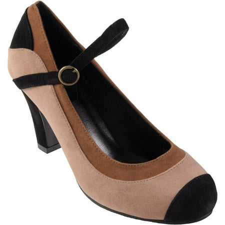Brinley Co Womens Sueded Mary Jane Pump