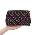 thumbnail image 4 of Naloa Animal Paw 1 Leather Makeup Bag for Purse Travel, Portable Small Cosmetic Organizer for Women and Girls, Make up Bag with Zipper, 4 of 8