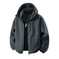 thumbnail image 2 of Xzbqbs Mens Track Jackets Casual Fleece Warm Full Zip Up Jackets Thickened Fashion Lightweight Long Sleeve Jackets with Pocket, 2 of 7