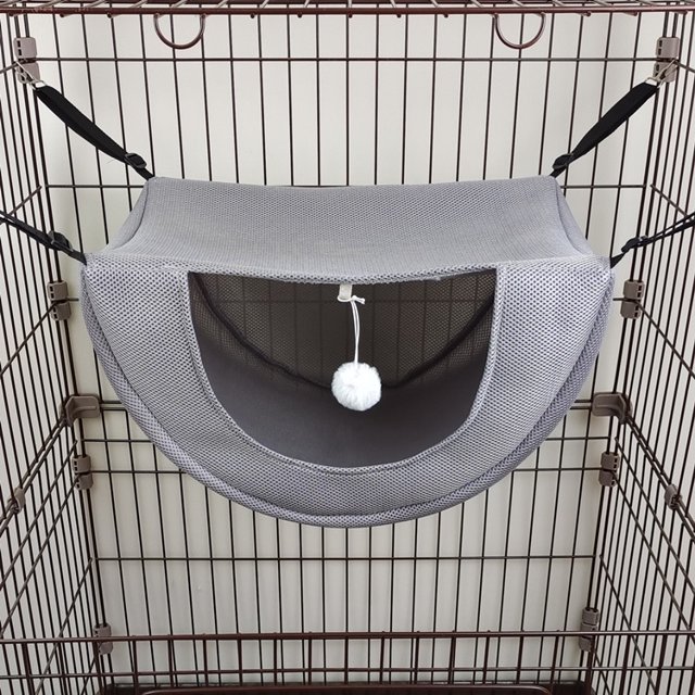 Jaula de malla para gatos, hamaca, nido para gatos, verano, transpirable, lavable a máquina, suministros para mascotas, cama para mascotas
