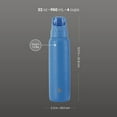 thumbnail image 6 of TAL 32oz Stainless Steel Dual Sport Water Bottle with Silicone Straw and Lock Lid, Blue, 6 of 11