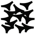 thumbnail image 3 of Alyce Ives Intimates Laser Cut Bikini for Women, Medium, Black, 12 Pack, 3 of 4