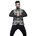 thumbnail image 2 of Atasi Geometric Printed Wedding Jackets For Men Nehru Jacket Waist Coat For Festive Season-Small, 2 of 6