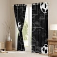 thumbnail image 3 of Homewish Black White Football Blackout Curtains Set of 2 (52x84 Each) for Kids, Cartoon Soccer Lover Window Curtains, Sports Theme Curtains and Drapes, Window Curtains Home Decor, 3 of 5