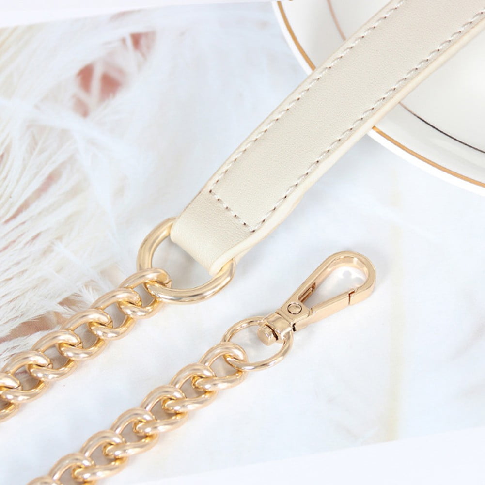 ALSLIAO Leather+Chain Purse Strap Crossbody Shoulder Replacement