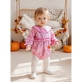 thumbnail image 6 of BemeyourBBs Thanksgiving Baby Girls Romper Plaid Embroidery Turkey Bodysuit, 6 of 9