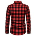thumbnail image 2 of guisaled Button Down Shirt Men Long Sleeve Classic Turn Down Collar Checkered Shirts Slim Regular Fit Busines Casual Tops Christmas, 2 of 4