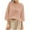 Pink, variant on VEKDONE Cotton Linen Tunic Tops for Women Summer 3/4 Sleeve Crew Neck Loose Fit Shirts Casual Button Down Lightweight Pullover Blouse Solid Color Lounge T Shirt Wine S