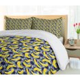 thumbnail image 5 of Ambesonne Colorful Duvet Cover Sets, Vintage Pop Art Banana, 2-King, Yellow Dark Blue Grey, 5 of 6