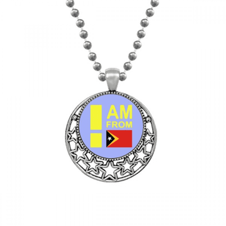 I Am From Timor Leste Art Deco Fashion Necklaces Pendant Retro Moon Stars Jewelry