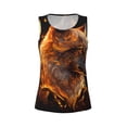thumbnail image 4 of Lsque Gold Flame Pattern Wolf Printed Workout Tank Tops for Women, Athletic Sports Tank Tops, Compression Sleeveless Dry Fit Shirts,Sleeveless Yoga Shirt-Small, 4 of 9