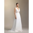 thumbnail image 4 of Vestido de novia Dazie maxi de malla de encaje sin mangas con cuello en V profundo, 4 of 6