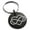 Black, variant on Stainless Steel Intertwined Infinity Heart Engraved Small Medallion Circle Charm Keychain Keyring