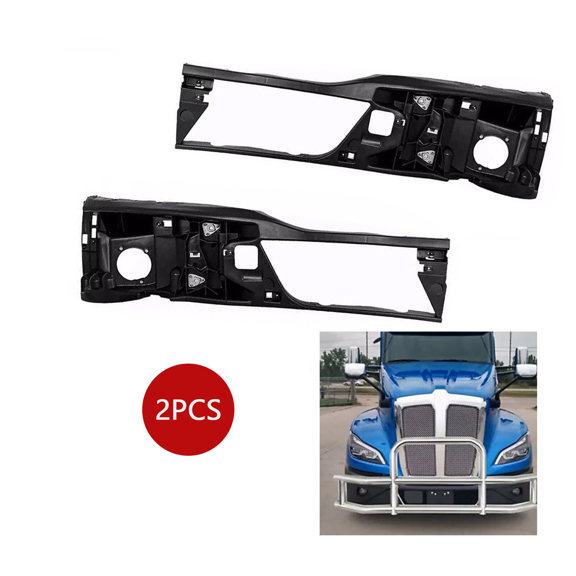2 PCS Bumper Reinforcement W/Fog Light Hole Set For Next Gen 2022 2023 2024 Kenworth T680