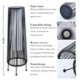 thumbnail image 4 of JT Morolux 2  PACK Solar Rattan Floor Lamp Outdoor, Waterproof LED Standing Lights, Handwoven Black Wicker Solar Patio Lamps for Garden, Porch, Yard, Deck, Lawn Decorations – Auto On/Off (Black), 4 of 5