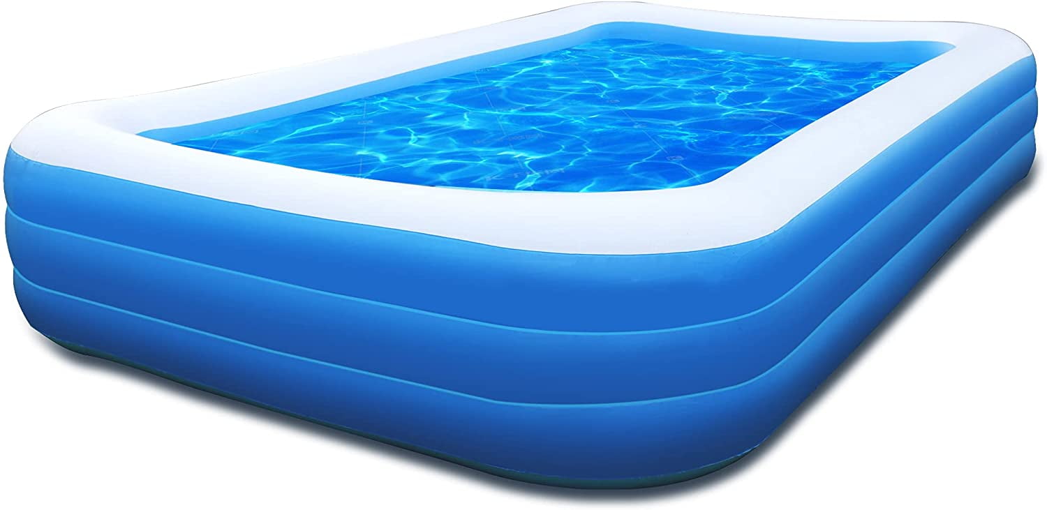 Inflatable Swimming Pool, Large Blow up Pool, Above Ground Swimming Pool for Family, Pools for Kid, Full-Sized Inflatable Pool for Toddler for Outdoors, Backyard