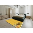 thumbnail image 4 of Ahgly Company Indoor Rectangle Abstract Yellow Abstract Area Rugs, 4' x 6', 4 of 6