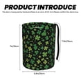 thumbnail image 4 of Round Car Trash Can 7×5.9in Waterproof, Durable, Not Easy To Fade, Easy To Install And Disassemble To Prevent Interior Pollution Green Four-Leaf Clover, 4 of 7