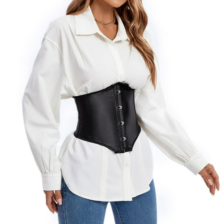 Lovskoo Plus Size Corset Belt for Women Waist Trainer Tummy Control Waist  Cincher Slim Hourglass Body Shaper Black