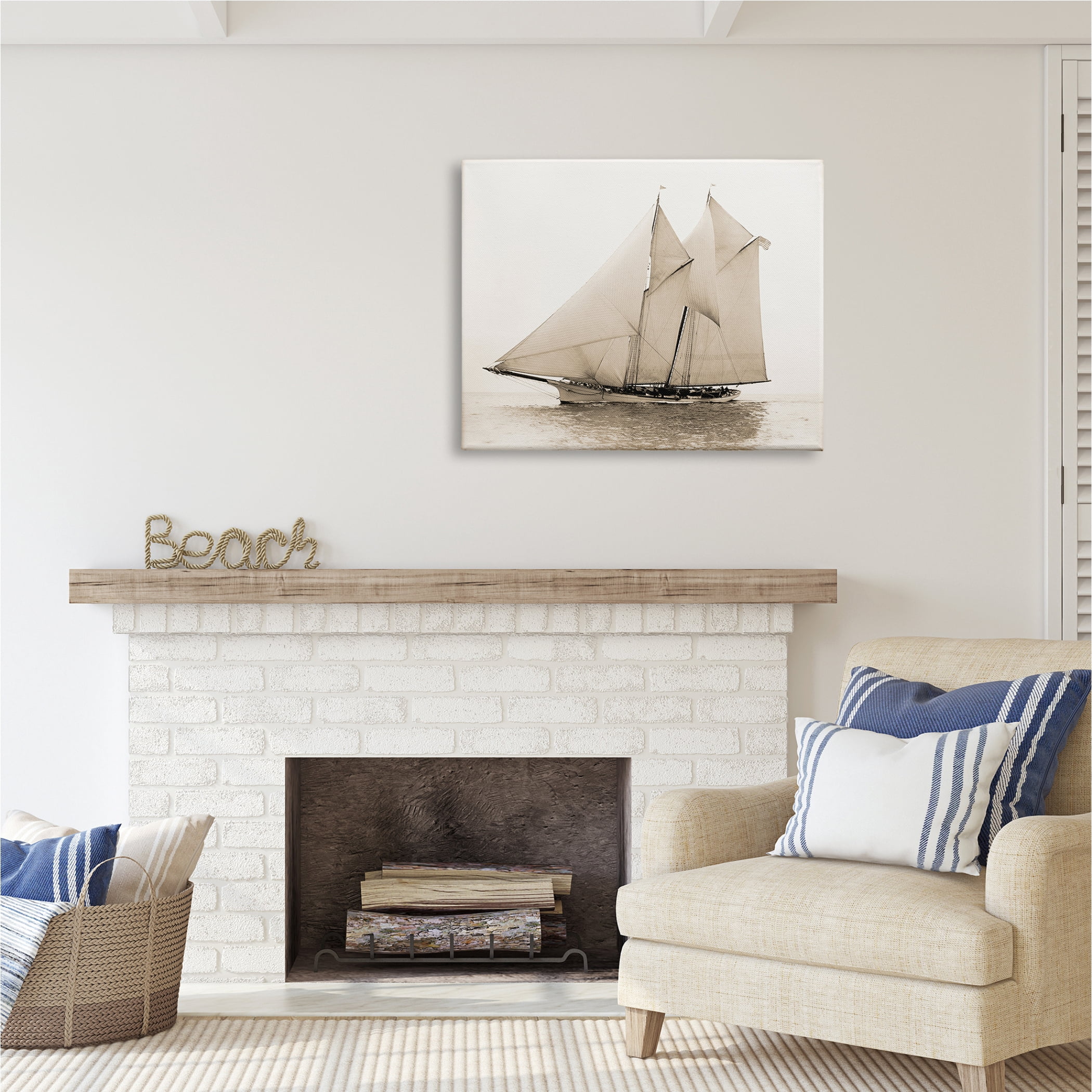 Stupell Industries Vintage Ship Photography Transportation Photography Gallery Wrapped Canvas Print Wall Art, 40 x 30