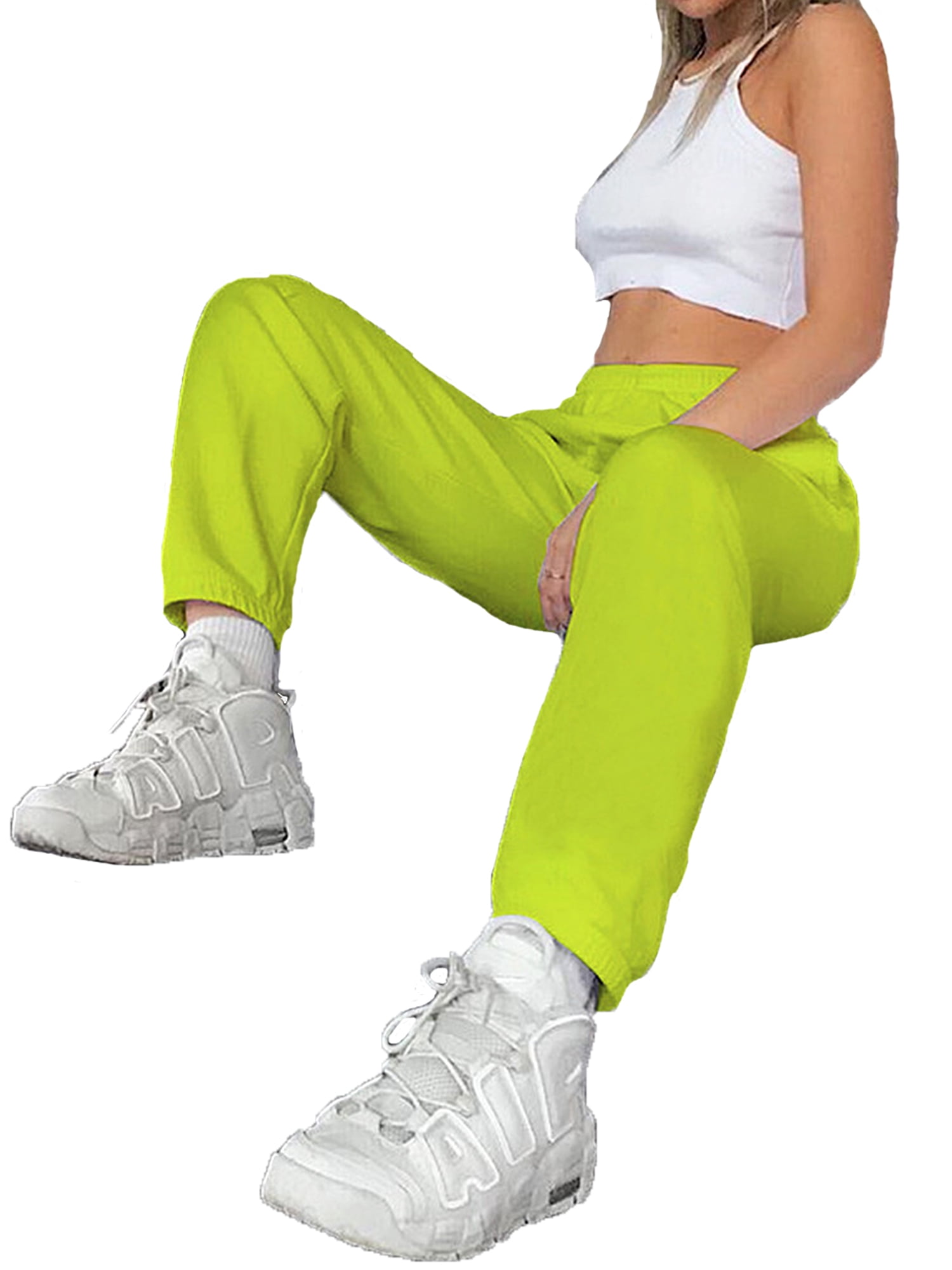 high waist reflective trousers