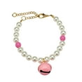 thumbnail image 6 of Adjustable Pet Necklace - Fake Pearl Decorative with Bell Charm - Cat and Dog Collar, 6 of 8