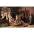 thumbnail image 2 of Frederick Arthur Bridgman 14x11 Gold Ornate Wood Frame and Double Matted Museum Art Print Titled - The Messenger (1879), 2 of 4
