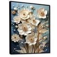 thumbnail image 2 of Designart "Zen-Like Flower Garden In Beige And Blue II" Plants Floater Framed Canvas Prints, 2 of 5