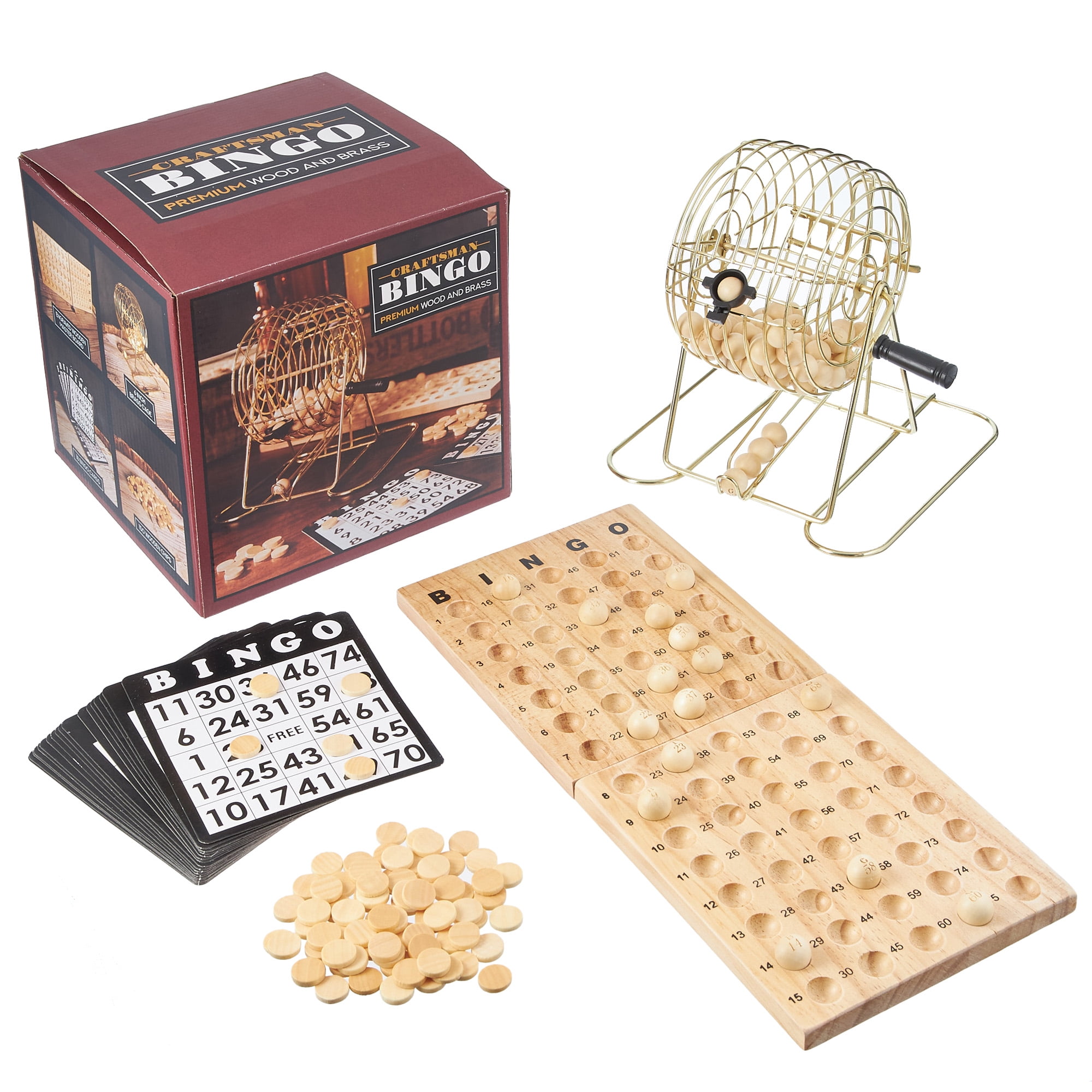 Royal Bingo Supplies Vintage Bingo Set Cards, Chips, Balls, Cage