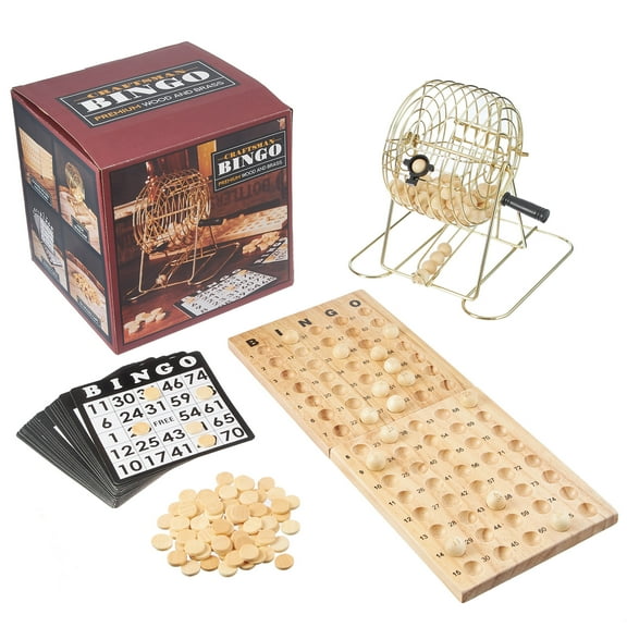 Royal Bingo Supplies Vintage Bingo Set - Cards, Chips, Balls, Cage, Board