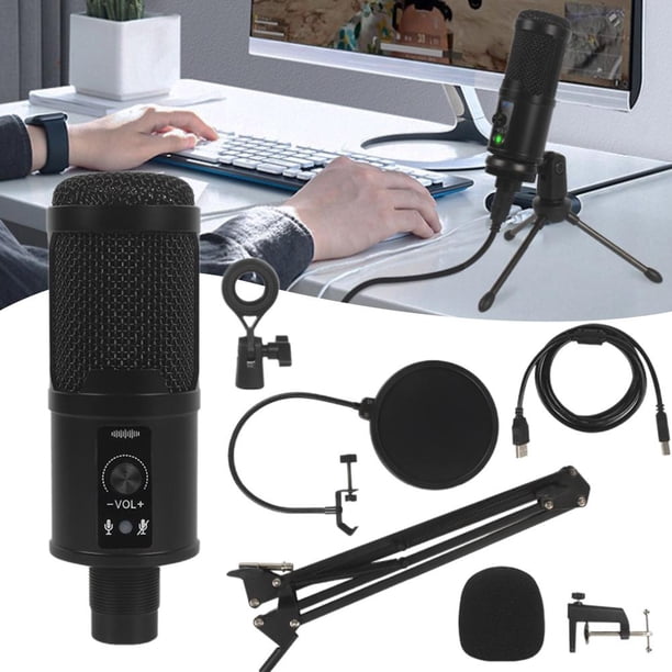 Kit De Micrófono Usb De 192K/24 Bits, Conjunto De Micrófono De Condensador Profesional, Micrófono Cardioide De Transmisión Para Juego De Transmisión En Vivo Por Computadora Serendint EL017934-03