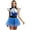 Blue, variant on Women's Big Girls Alien Tutu Dance Leotard Dresses for Outer Space Man Halloween Cosplay Silver XXL