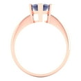 thumbnail image 4 of 2.5 ctw Solitaire Anniversary Ring for Women | Marquise Cut Simulated Tanzanite | Hyperallergenic Solid 14K Rose Gold, 4 of 5