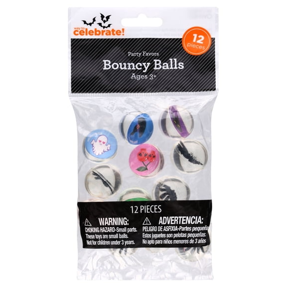 Bouncy Balls Party Favors, Multicolor, 12 Count, Halloween by Way To Celebrate