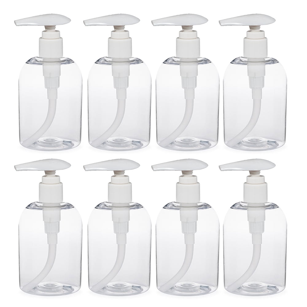 8X Empty Bottle Dispenser Pump Liquid Soap Lotion Refillable Plastic