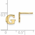 thumbnail image 4 of 10K Yellow Gold 10Ky Polished Initial Letter G Post Earrings Made In United States 10xne46y/g, 4 of 5