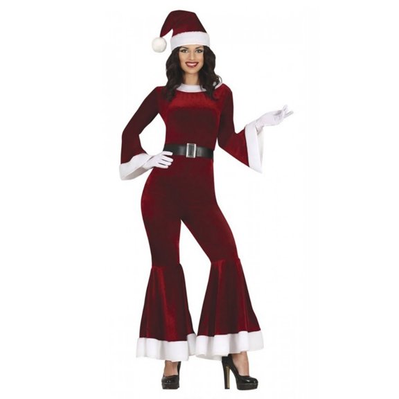 Christmas Outfits for Women Long Sleeve Jumpsuit with Christmas Hat Formal Holiday Party Outfits