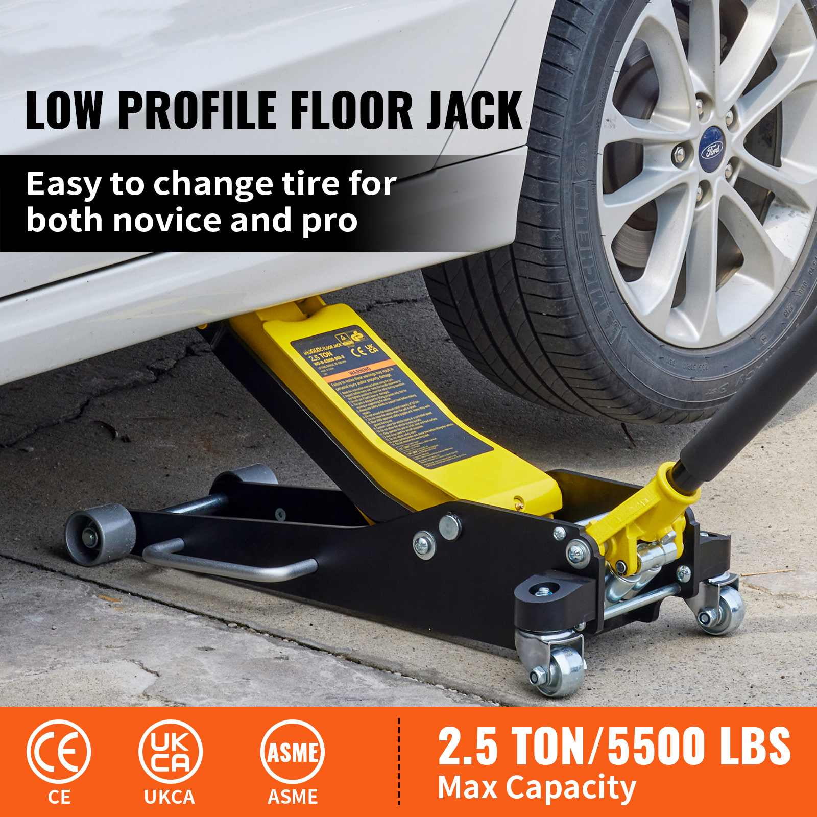 Free Shipping! BENTISM Low Profile Floor Jack 2.5 Ton (5500