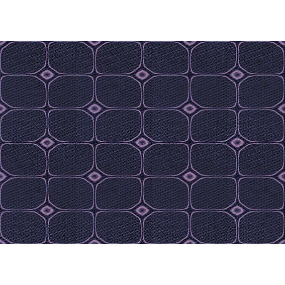 Ahgly Company Indoor Rectangle Patterned Deep Periwinkle Purple Area Rugs, 5' x 8'