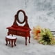 thumbnail image 5 of Mini muebles Ticfox para casa de muñecas Tocador de estilo europeo Color Redwood 1:12, 5 of 11