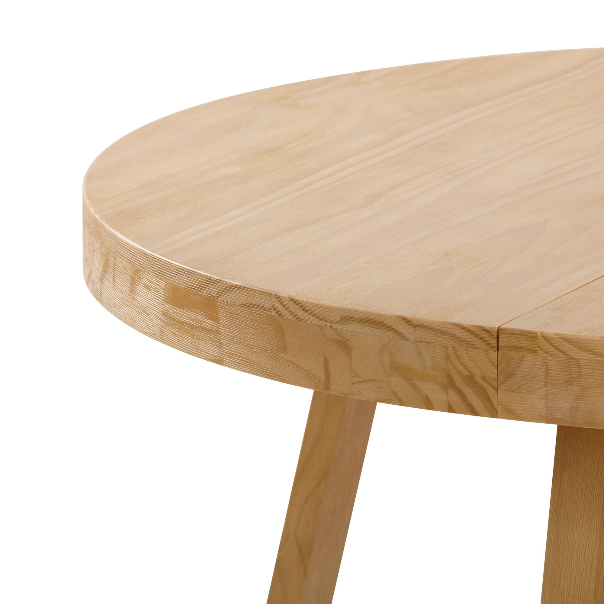 Plank+Beam Round Dining Table, 47" Solid Wood Kitchen Table, Farmhouse Table for 4