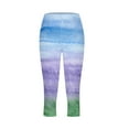 thumbnail image 6 of jjayotai Womens Tie Dye Capri Pants, Stretch Fitness Running Gym Yoga Leggings Elastic High Waist Trousers, 6 of 7