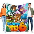 thumbnail image 1 of Bloons TD anti-pilling, suave, ligera, esponjosa y acogedora de lujo para hogar y cocina – Perfecta para niños y adultos,120X80cm, 1 of 6