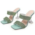 thumbnail image 4 of Vedolay Summer Shoes Women's Sandals Dressy Summer Wedge Sandals Flat Slippers Beach Orthopedic Sandals,Green 8.5, 4 of 5