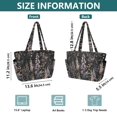 thumbnail image 4 of FORMRS Tote Bag for Women Quilted Large Capacity Travel Work Carry On Shoulder Handbag, Dark Flowers Pattern, 4 of 7